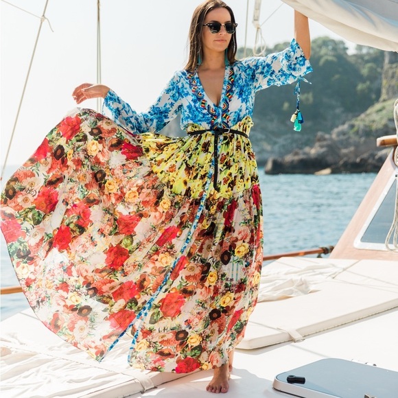 Rococo Sand Dresses & Skirts - Rococo Sand Maxi Dress in Romantic Floral
